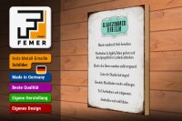 Holzschild Spruch 30x40cm Badezimmer Regeln Hände waschen