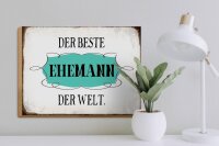 Holzschild Spruch 40x30cm der beste Ehemann der Welt