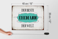 Holzschild Spruch 40x30cm der beste Ehemann der Welt