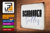 Holzschild Spruch 40x30cm Schrauber Gottes Mechaniker