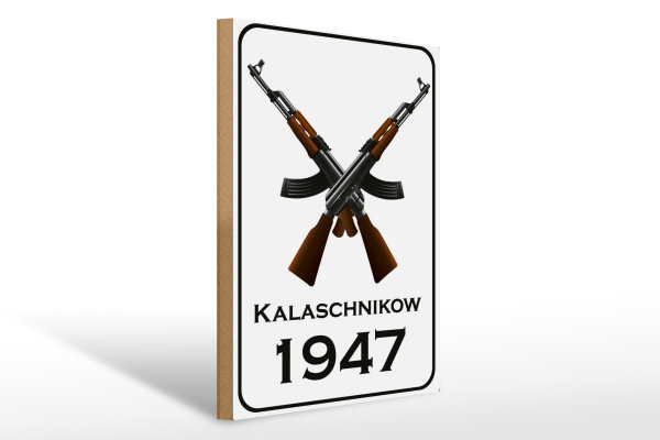 Holzschild Gewehr 30x40cm Kalaschnikow 1947