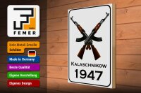 Holzschild Gewehr 30x40cm Kalaschnikow 1947