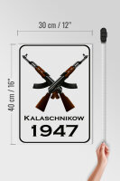 Holzschild Gewehr 30x40cm Kalaschnikow 1947