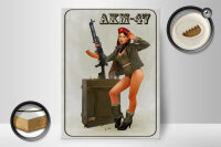Holzschild Gewehr 30x40cm Pinup Kalaschnikow AKM-47