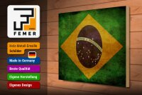 Holzschild Flagge 40x30cm Brasilien Schild