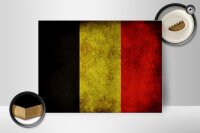 Holzschild Flagge 40x30cm Belgien Fahne