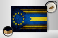 Holzschild Flagge 40x30cm Europa Fahne