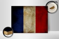 Holzschild Flagge 40x30cm Frankreich Fahne