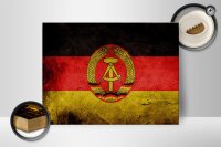 Holzschild Flagge 40x30cm DDR Fahne Wanddeko