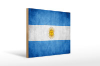 Holzschild Flagge 40x30cm Argentinien Fahne