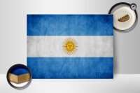 Holzschild Flagge 40x30cm Argentinien Fahne