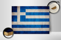 Holzschild Flagge 40x30cm Griechenland Fahne