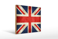 Holzschild Flagge 40x30cm United Kingdom Wanddeko