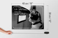 Holzschild Katze 40x30cm ich sehe was du nicht siehst