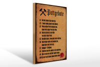 Holzschild Spruch 30x40cm Pottgebote du biste immer dat