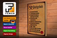 Holzschild Spruch 30x40cm Pottgebote du biste immer dat