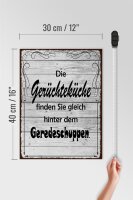 Holzschild Spruch 30x40cm Gerüchteküche Geredeschuppen