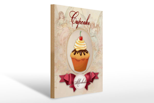 Holzschild Spruch 30x40cm Cupcake Allerbeste