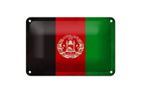 Blechschild Flagge Afghanistans 18x12cm Afghanistan Vintage