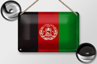 Blechschild Flagge Afghanistans 18x12cm Afghanistan Vintage