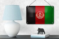 Blechschild Flagge Afghanistans 18x12cm Afghanistan Vintage