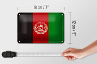 Blechschild Flagge Afghanistans 18x12cm Afghanistan Vintage