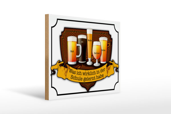 Holzschild Spruch 40x30cm Bier Maß Alt Weiße Berliner