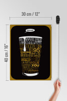 Holzschild Spruch 30x40cm Shotgun Dosenstechen Bier