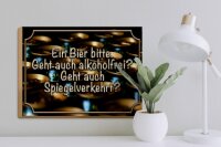 Holzschild Spruch 40x30cm Ein Bier bitte geht alkoholfrei