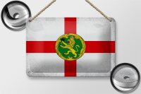 Blechschild Flagge Alderneys 18x12cm Flag Alderney Vintage