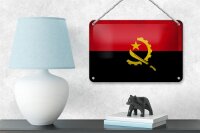Blechschild Flagge Angolas 18x12cm Flag of Angola Vintage