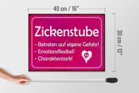 Holzschild Zickenstube 40x30cm Betreten eigene Gefahr