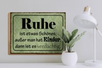 Holzschild Spruch 40x30cm Ruhe ist etwas schönes außer