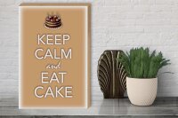 Holzschild Spruch 30x40cm Keep Calm and eat cake