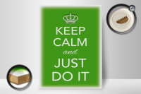 Holzschild Spruch 30x40cm Keep Calm and just do it