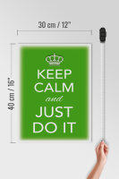 Holzschild Spruch 30x40cm Keep Calm and just do it