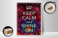 Holzschild Spruch 30x40cm Keep Calm and shine on