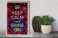 Holzschild Spruch 30x40cm Keep Calm and shine on