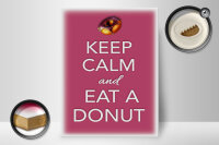 Holzschild Spruch 30x40cm Keep Calm and eat a donut
