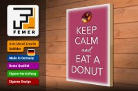 Holzschild Spruch 30x40cm Keep Calm and eat a donut