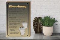 Holzschild Spruch 30x40cm Kloordnung Toilette WC Regeln
