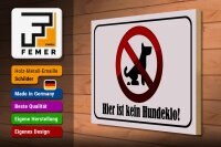 Holzschild Hinweis 40x30cm hier ist kein Hundeklo