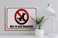 Holzschild Hinweis 40x30cm hier ist kein Hundeklo