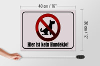 Holzschild Hinweis 40x30cm hier ist kein Hundeklo