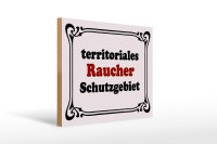 Holzschild Hinweis 40x30cm Raucher Schutzgebiet