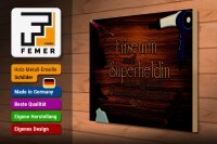 Holzschild Spruch 40x30cm Friseurin Superheldin