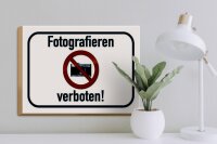 Holzschild Hinweis 40x30cm Fotografieren verboten