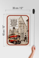 Holzschild Spruch 30x40cm London City Tour 1931-1962