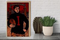 Holzschild American Football 30x40cm Illinois field