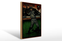 Holzschild Retro 30x40cm Princeton Baseball
